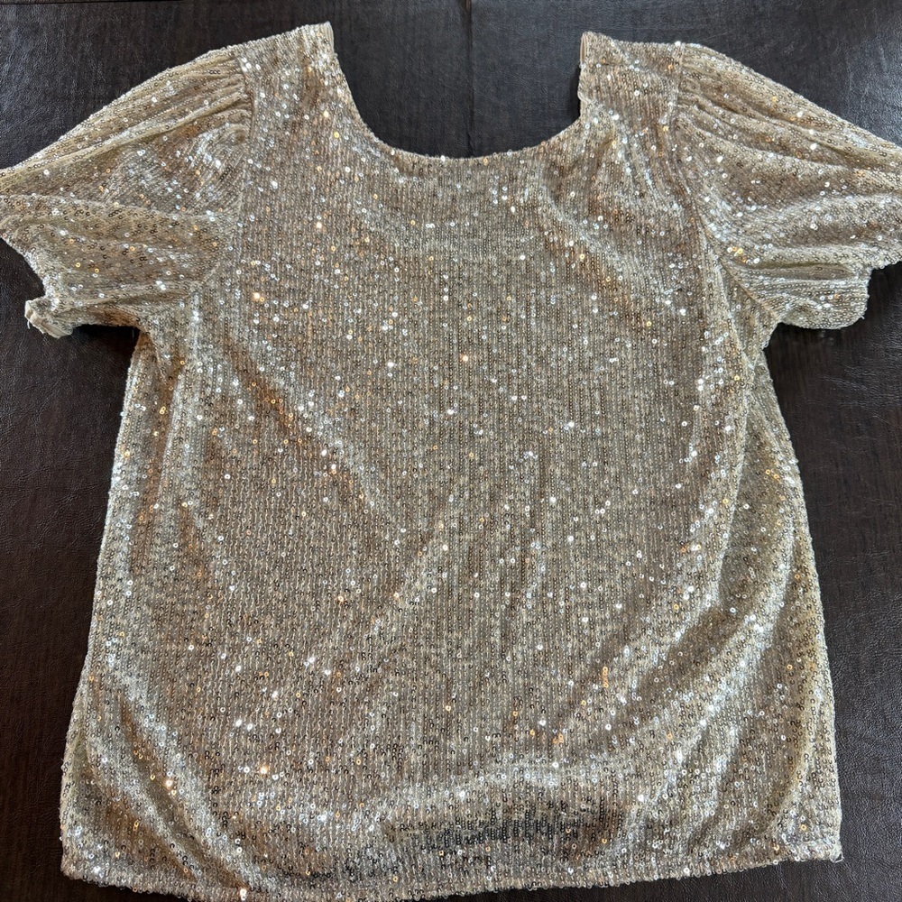 AUW Sequin Embellished Sequin Women's Top